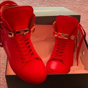 Buscemi high top sneakers with gold plated locks